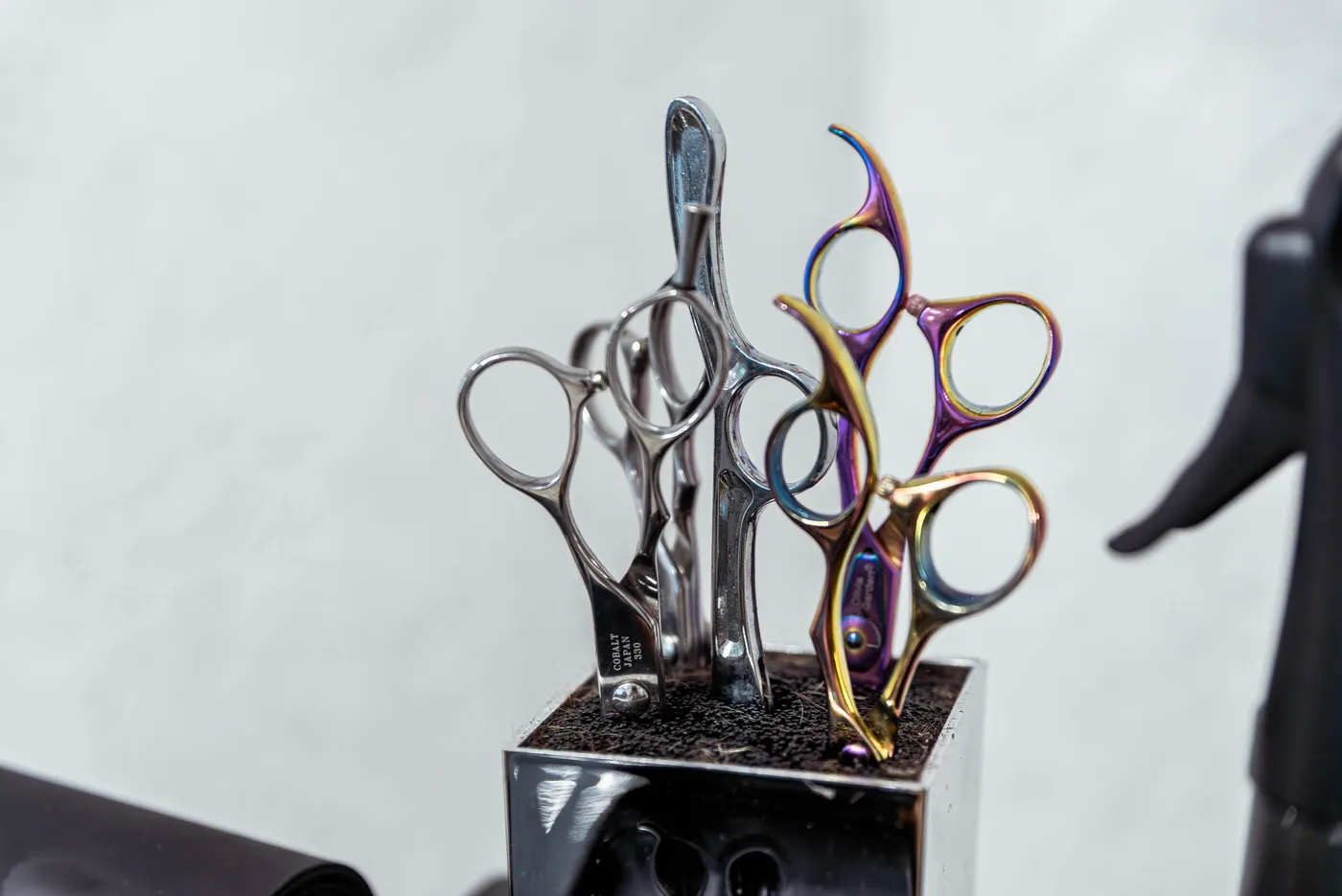 Detail profesionálních barber nůžek